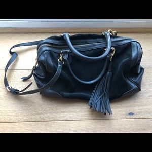 Banana republic black suede/leather bag